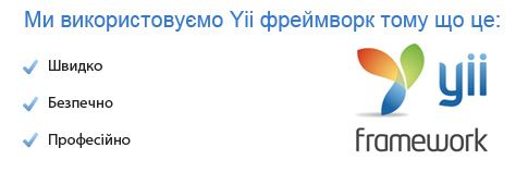 використання  Yii фреймворк